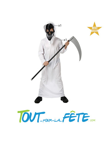 Déguisement de faucheuse blanche taille enfant