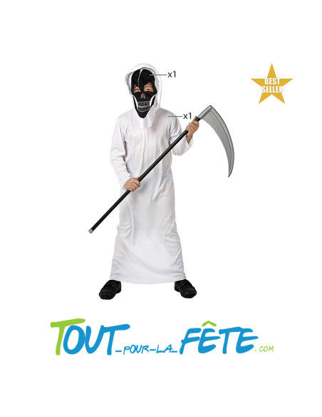 Déguisement de faucheuse blanche taille enfant