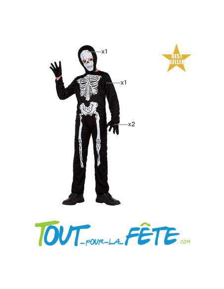 Costume squelette taille enfant