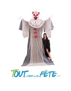 Grand clown horreur a suspendre avec yeux lumineux