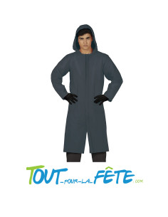 Veste longue grise avec capuche Maitre du jeu squid game