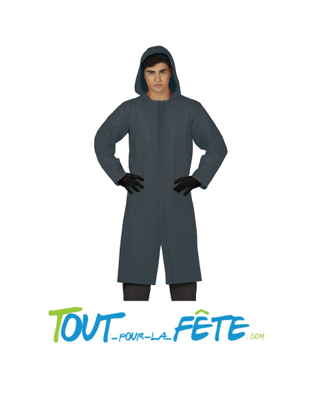 Veste longue grise avec capuche Maitre du jeu squid game
