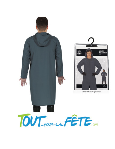 Veste longue grise avec capuche Maitre du jeu squid game