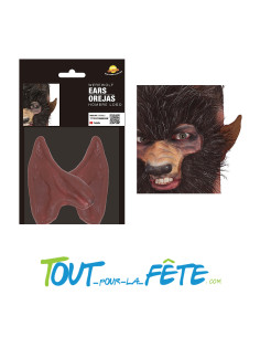Oreilles de loup - garou marron en latex 2