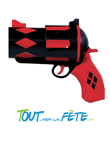 Pistolet Harley Quinn rouge et noir 20cm