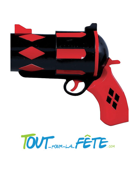 Pistolet Harley Quinn rouge et noir 20cm