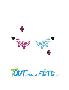 Strass autocollant pour visage Dangerous girl Harley Quinn
