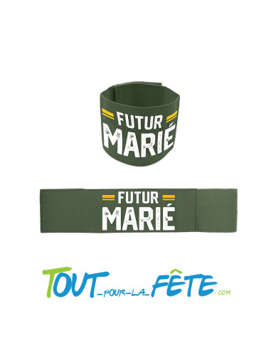 Brassard futur marié vert