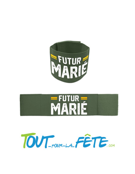 Brassard futur marié vert
