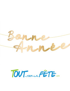 Guirlande lettres bonne année or 2m