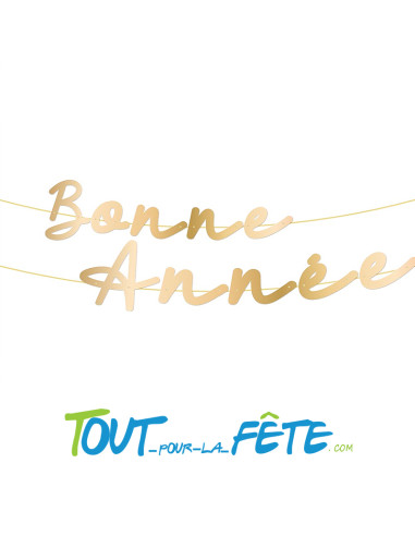 Guirlande lettres bonne année or 2m