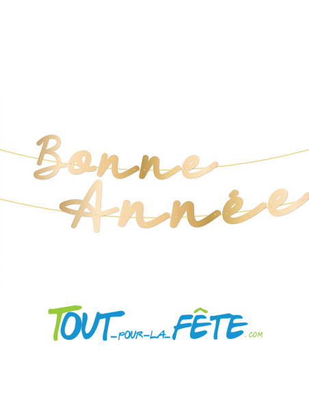 Guirlande lettres bonne année or 2m