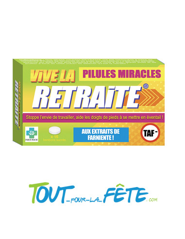 15 Bonbons pilule miracle vive la retraite