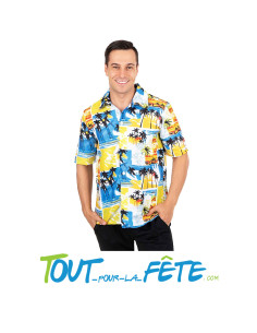 Chemise Hawaïenne fleur Adulte