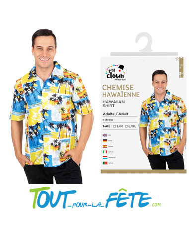 Chemise Hawaïenne fleur Adulte