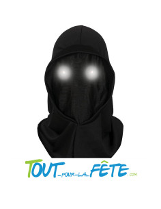 Masque cagoule noir avec led dans les yeux