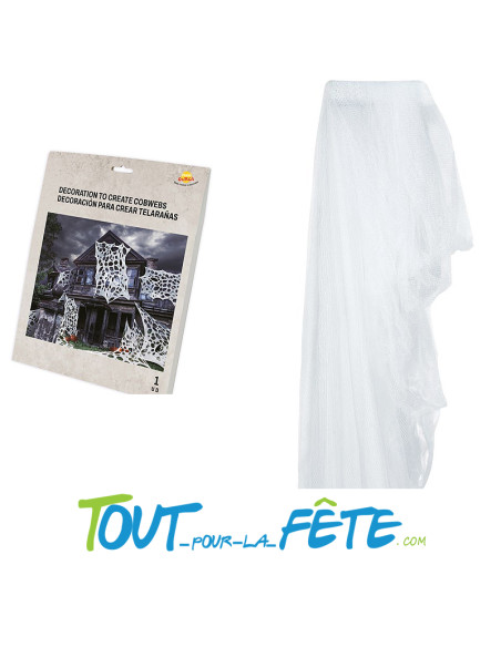 Décoration en tissu pour créer des toiles d'araignées 1.80m x 5m