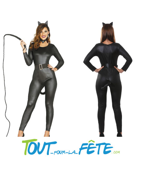 Déguisement de chat noir femme style catwoman