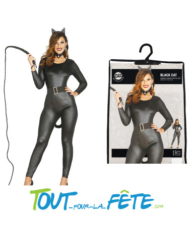 Déguisement de chat noir femme style catwoman