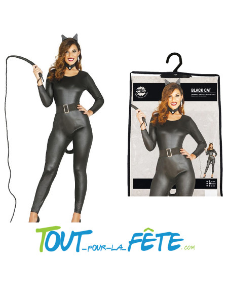 Déguisement de chat noir femme style catwoman