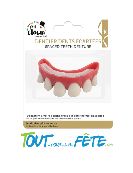 Dentier dents écartées ( avec pâte thermo - plastique )