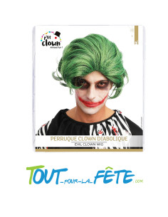 Perruque clown le joker verte 2