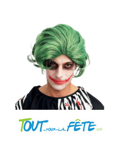 Perruque clown le joker verte
