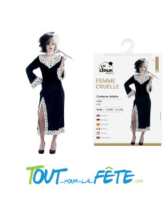 Déguisement de Cruella ( 101 dalmatiens ) taille adulte 2