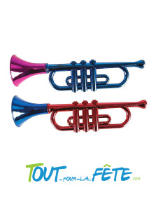 Trompette effet métallisé ( couleur aléatoire ) 33cm