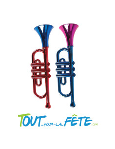 Trompette effet métallisé ( couleur aléatoire ) 33cm 2