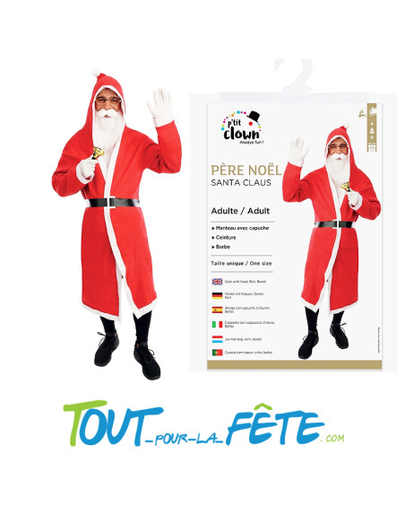 Déguisement de père noel taille unique