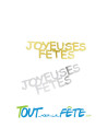 Confettis joyeuses fêtes or et argent