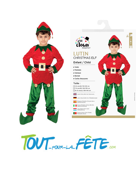 Déguisement de lutin taille enfant Fille