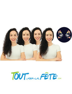 Strass autocollant pour visage UV fluo 5 ( modèle aléatoire ) 2