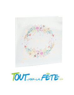 Livre d'or fleuri 24 cm 20 pages