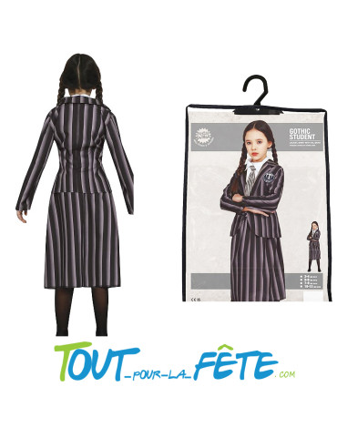 Déguisement de Mercredi Addams ( uniforme d'école ) taille enfant