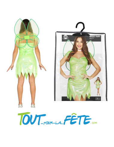 Déguisement de fée verte taille adulte