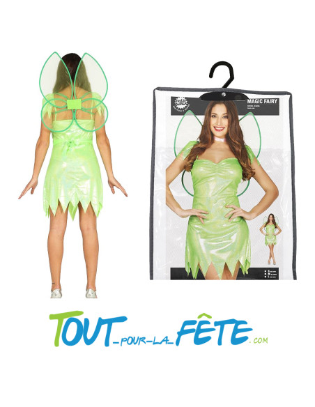 Déguisement de fée verte taille adulte