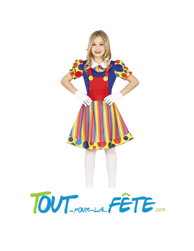 Déguisement de clown taille enfant fille