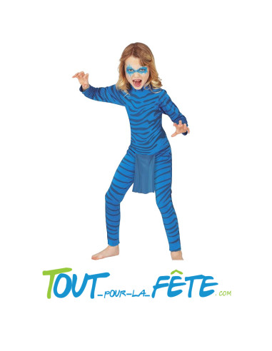 Déguisement Avatar ( combinaison bleu - queue ) taille enfant