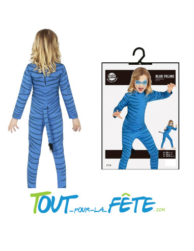 Déguisement Avatar ( combinaison bleu - queue ) taille enfant