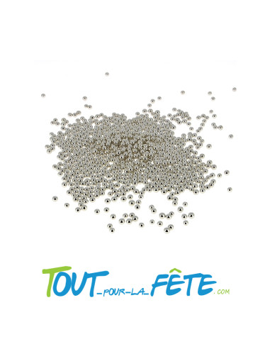 Sachet de 500g de perles de sucre argent