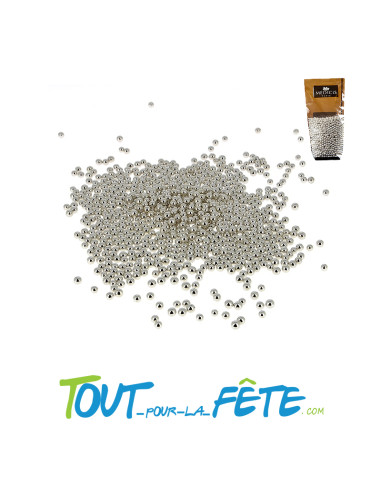 Sachet de 500g de perles de sucre argent