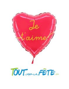 Ballon aluminium coeur double face " je t'aime mon amour"