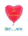 Ballon aluminium coeur double face " je t'aime mon amour"
