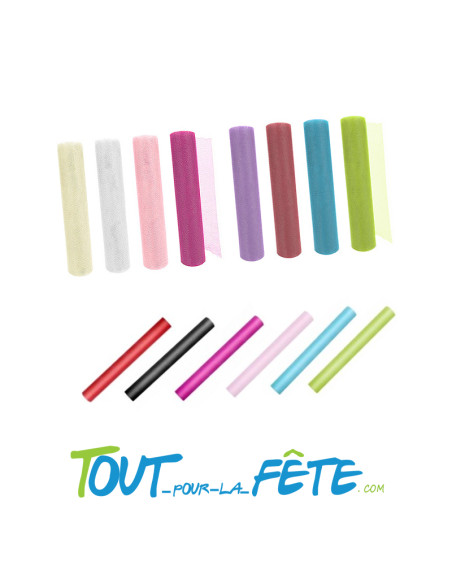 Rouleau de tulle 75cm x 20m ( plusieurs coloris )