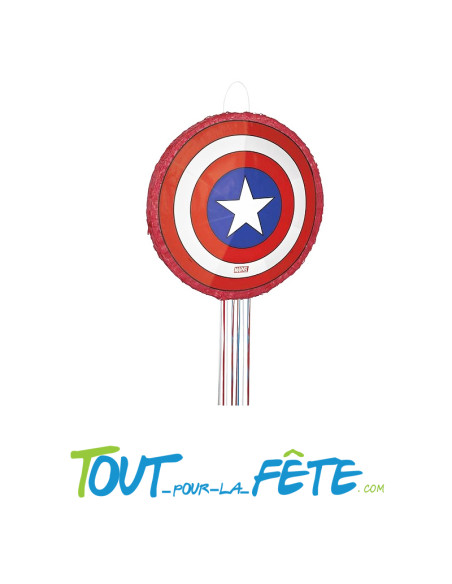 Pinata à tirer Marvel Captain america bouclier 45 x 45 cm