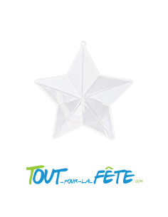 Contenant pour dragées forme étoile 7.5cm x 7.5cm x 3cm