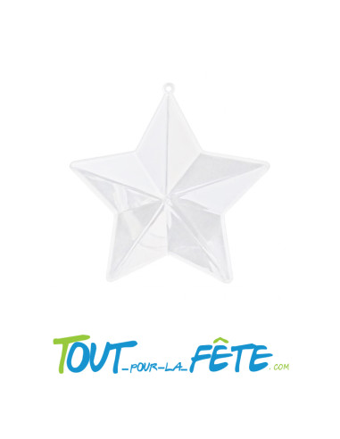 Contenant pour dragées forme étoile 7.5cm x 7.5cm x 3cm