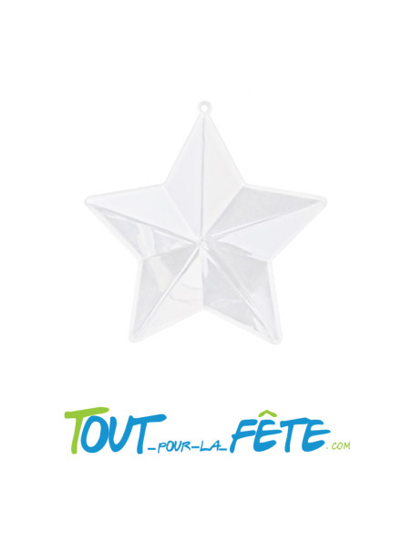 Contenant pour dragées forme étoile 7.5cm x 7.5cm x 3cm